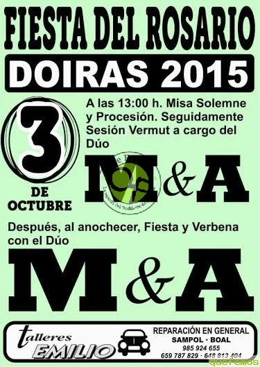 Fiestas del Rosario 2015 en Doiras
