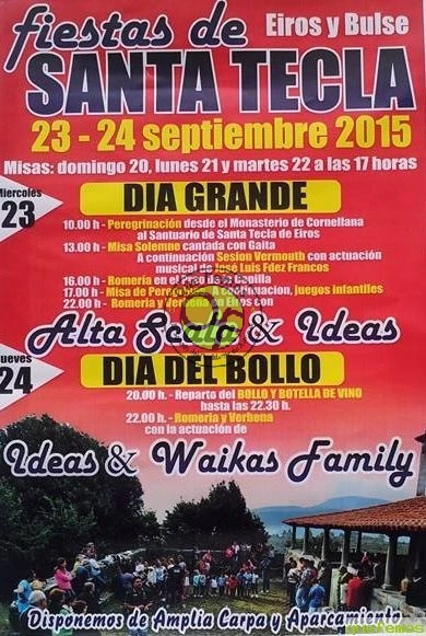 Fiestas de Santa Tecla 2015 en Eiros y Bulse