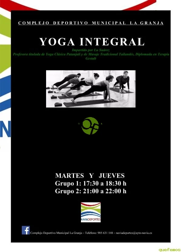 Clases de Yoga Integral en el complejo deportivo La Granja de Navia