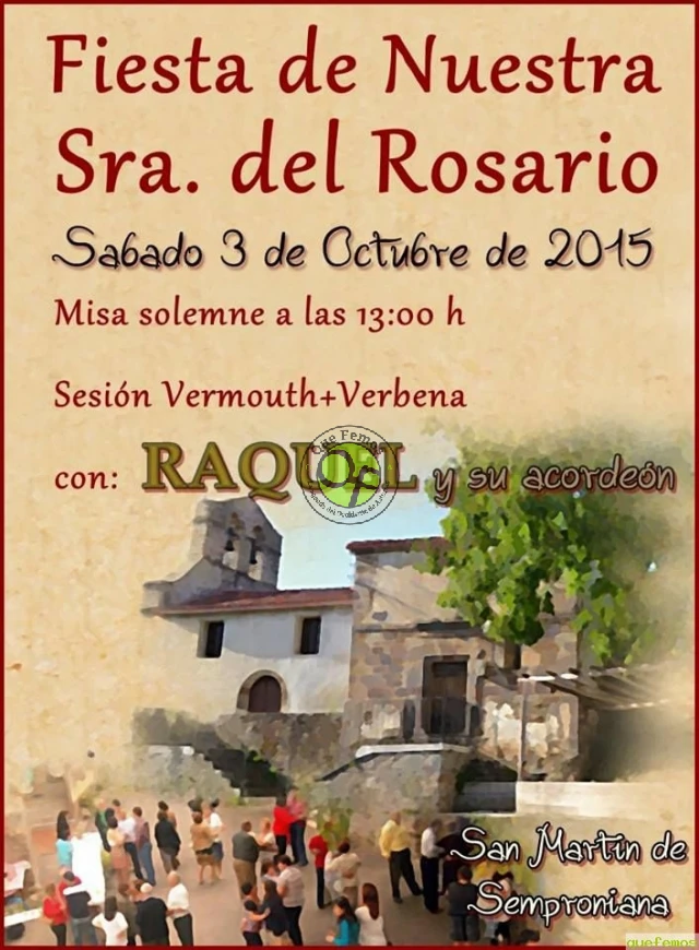 Fiesta del Rosario 2015 en San Martín de Semproniana