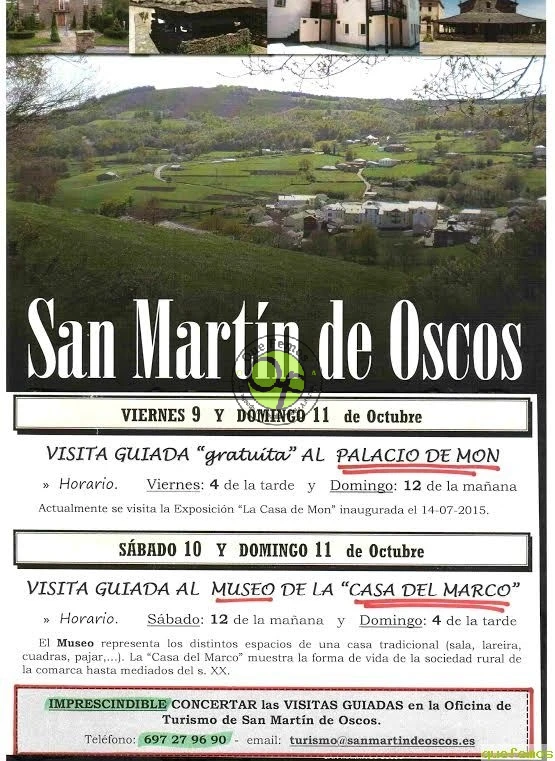 Visitas guiadas al Palacio de Mon y Casa del Marco en San Martín de Oscos