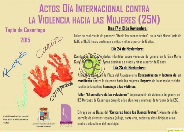 Día Internacional Contra la Violencia hacia las Mujeres 2015 en Tapia