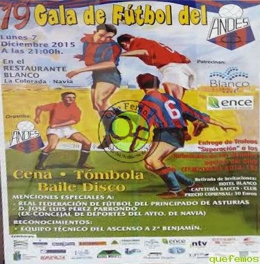 19 Gala de Fútbol del Andés C.F. 2015