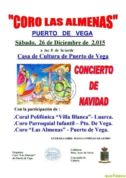 Concierto de Navidad 2015 en Puerto de Vega