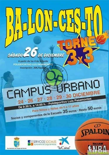 Torneo 3x3 de Baloncesto  y Campus Urbano en Cangas