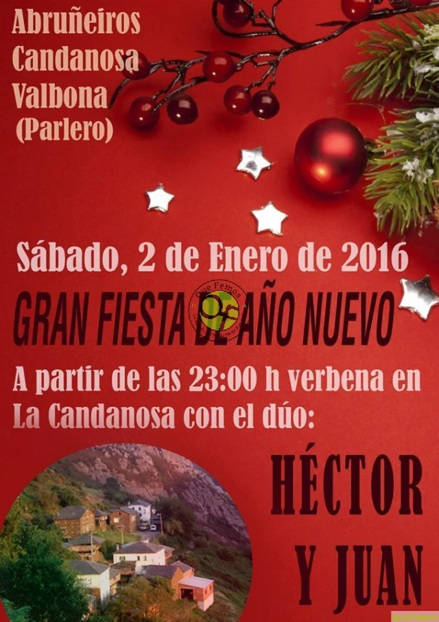 Fiesta de Año Nuevo 2016 en La Candanosa