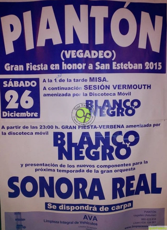 Fiesta de San Esteban 2015 en Piantón