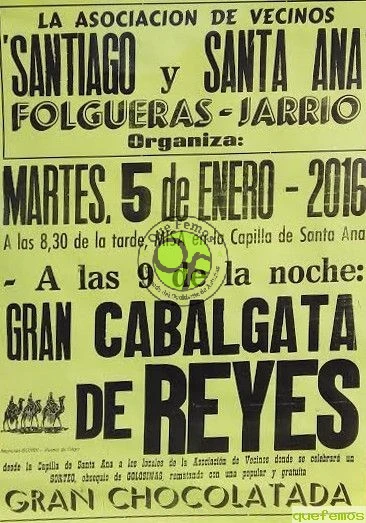 Cabalgata de Reyes 2016 en Folgueiras y Jarrio