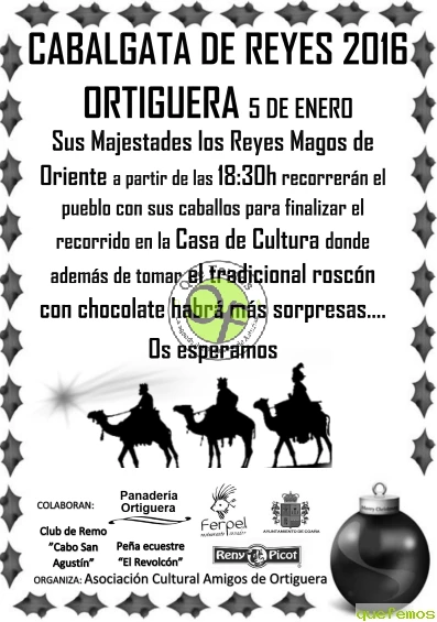 Cabalgata de Reyes 2016 en Ortiguera