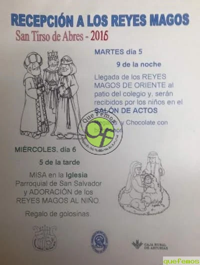 Cabalgata de Reyes 2016 y adoración al Niño en San Tirso de Abres