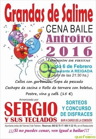 Cena Baile de Antroiro 2016 en Grandas de Salime