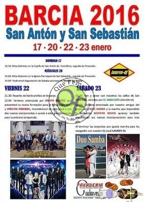 Fiestas de San Antón y San Sebastián 2016 en Barcia