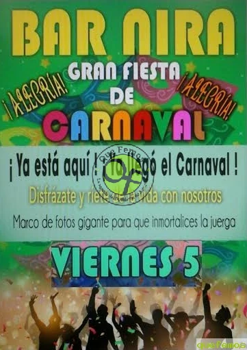 El Carnaval 2016 llega al Bar Nira de Tapia