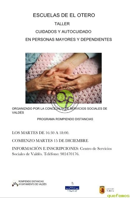 Taller de cuidados y autocuidado de personas mayores y dependientes en Valdés