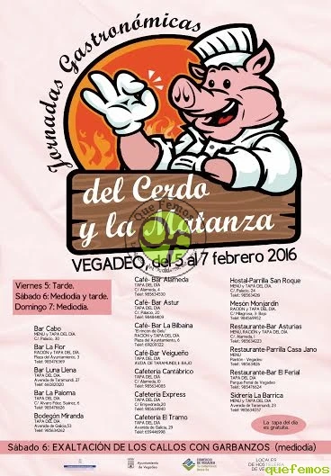 Jornadas gastronómicas del cerdo y la matanza en Vegadeo