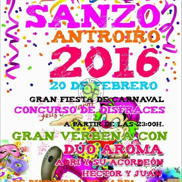 Antroiro 2016 en Sanzo