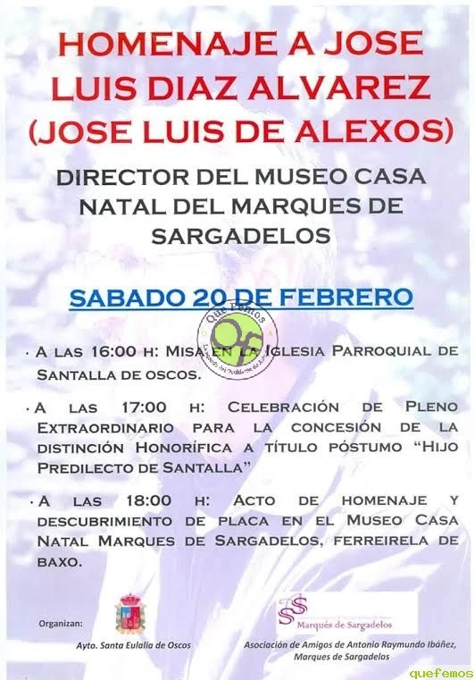 Homenaje póstumo en Santalla de Oscos a José Luis de Alexos