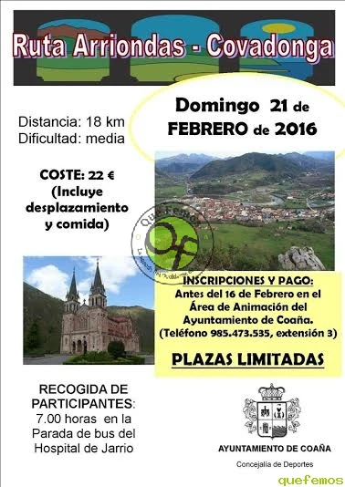 Coaña hará la ruta Arriondas-Covadonga