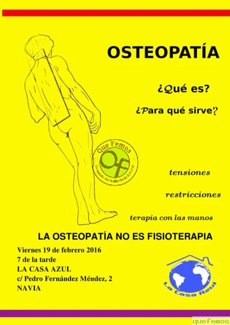 Charla sobre Osteopatía en La Casa Azul