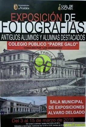 Exposición de fotografías de antiguos alumn@s del Colegio Padre Galo de Luarca