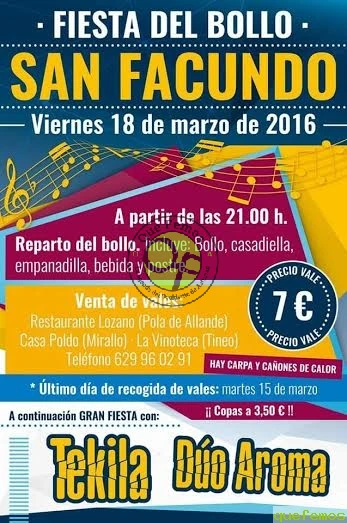 Fiesta del bollo 2016 en San Facundo