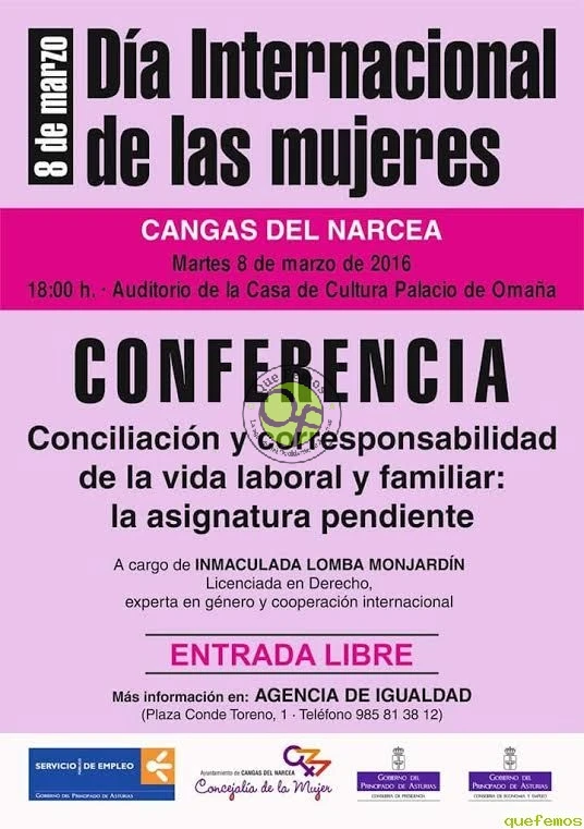 Conferencia sobre conciliación laboral y familiar en Cangas