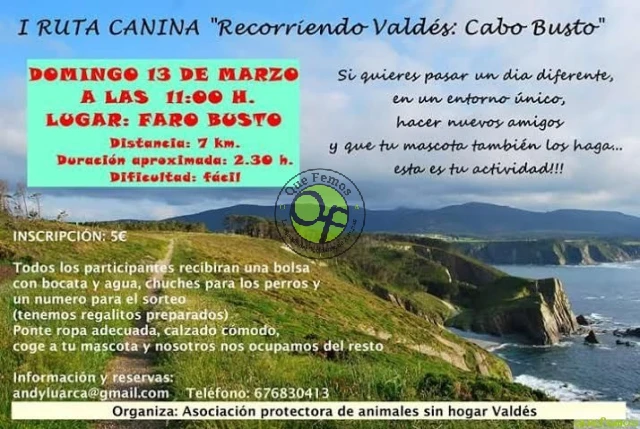 I Ruta canina Recorriendo Valdés: Cabo Busto 2016