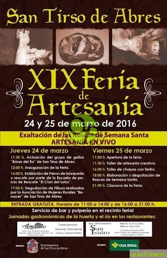 XIX Feria de Artesanía 2016 en San Tirso de Abres
