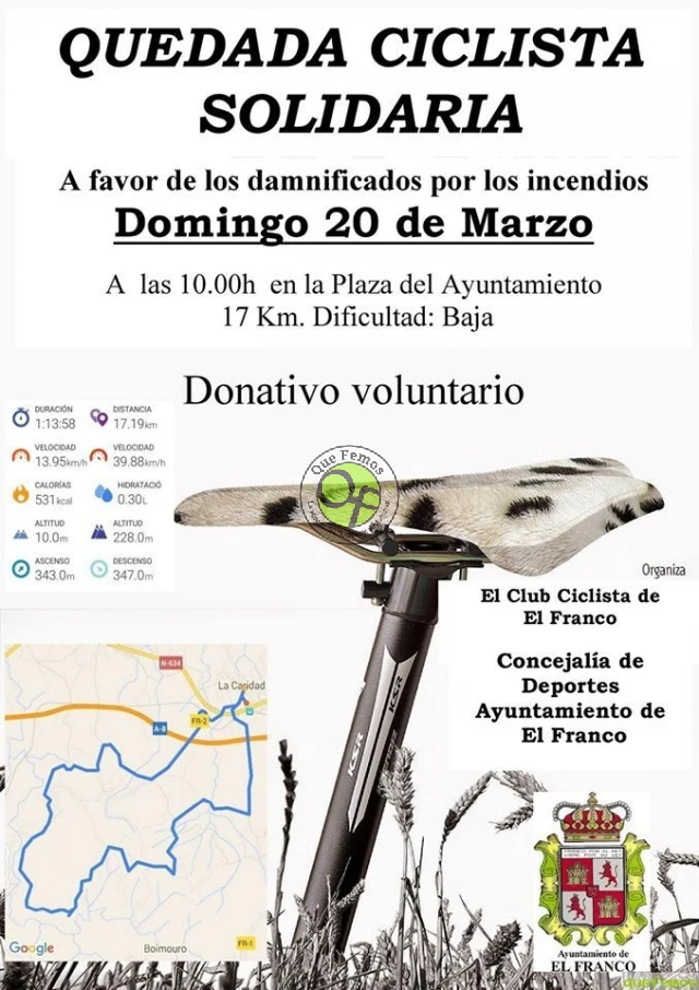 Quedada Ciclista Solidaria en El Franco