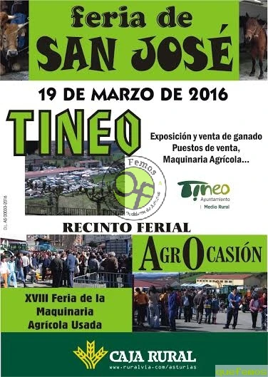 Feria de San José 2016 en Tineo y XVIII Feria de Maquinaria Agrícola