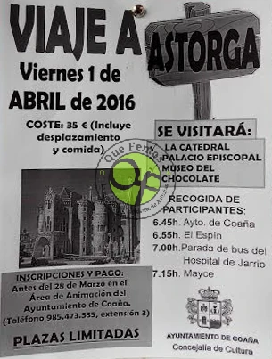 Coaña organiza un viaje para conocer Astorga