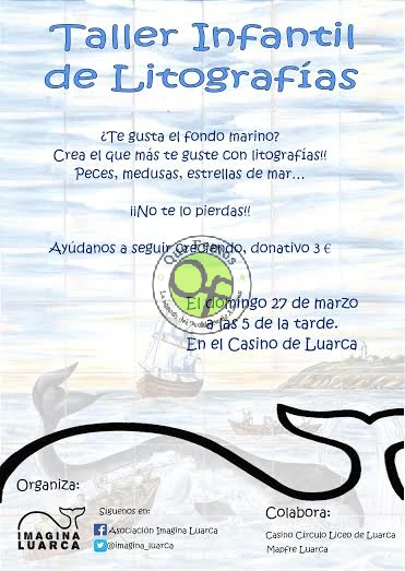 Imagina Luarca organiza un taller infantil de litografías