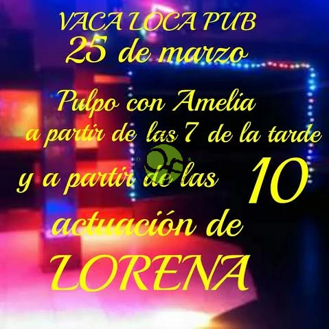 Vaca Loca Pub en San Antolín de Ibias: actuación de Lorena
