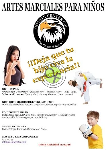 Goshin Center organiza clases de artes marciales para niños en Navia