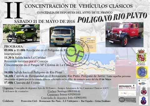 II Concentración de Vehículos Clásicos en Río Pinto 2016