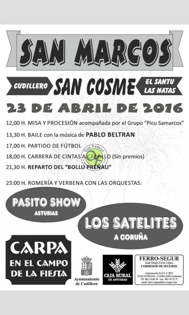 Fiestas de San Marcos 2016 en San Cosme