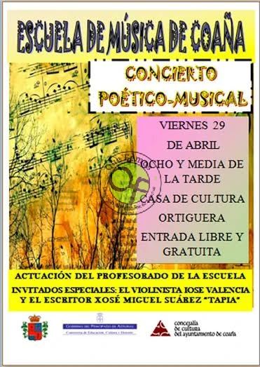 Concierto poético-musical de la Escuela de Música de Coaña