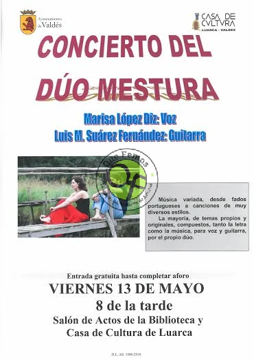 Concierto del dúo Mestura en Luarca