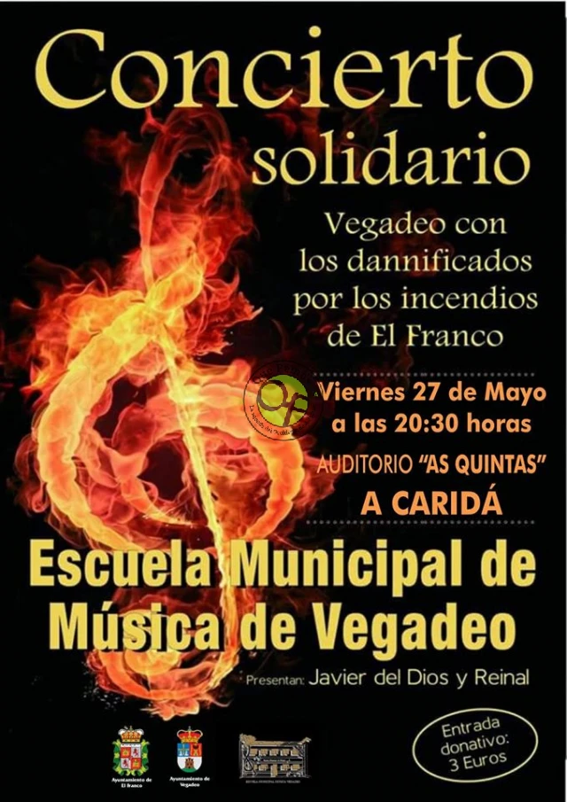 Concierto solidario de la Escuela de Música de Vegadeo, en A Caridá