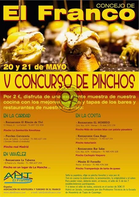 V Concurso de Pinchos 2016 en El Franco