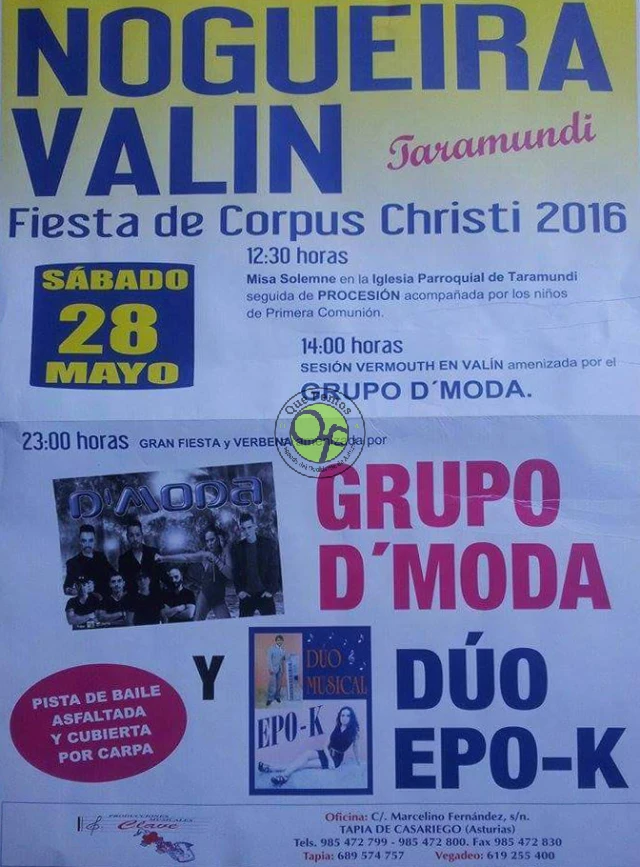 Fiestas de Corpus Christi 2016 en Nogueira Valín