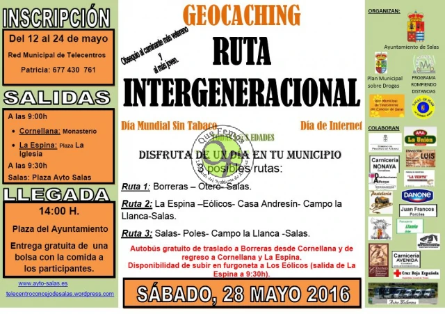Ruta Intergeneracional de Geocaching en Salas