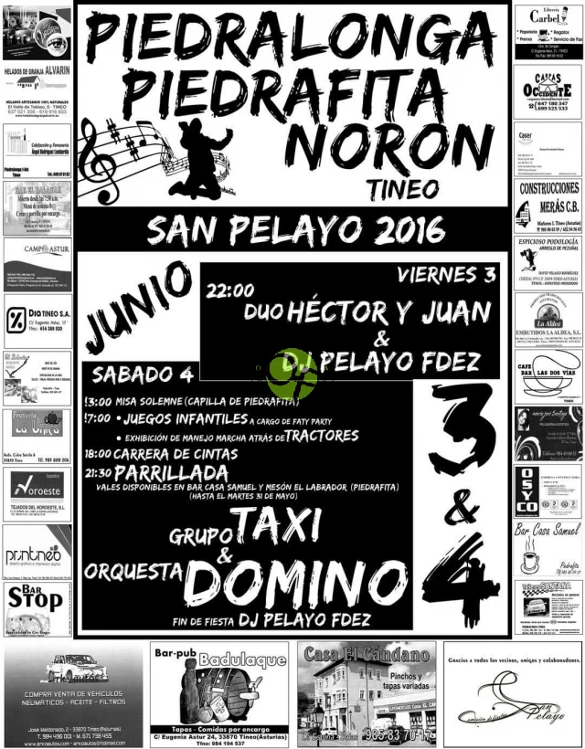 Fiestas de San Pelayo 2016 en Piedralonga, Piedrafita y Norón