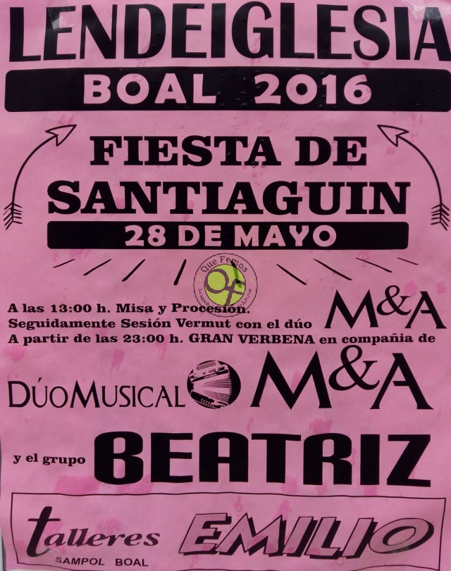 Fiesta de Santiaguín 2016 en Lendiglesia