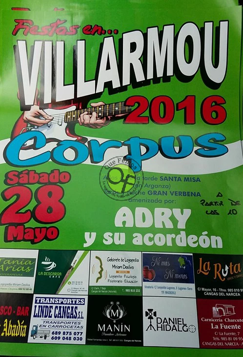 Fiesta de Corpus 2016 en Villarmou