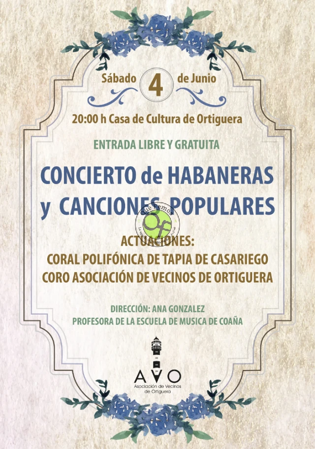 Concierto de habaneras y canciones populares en Ortiguera
