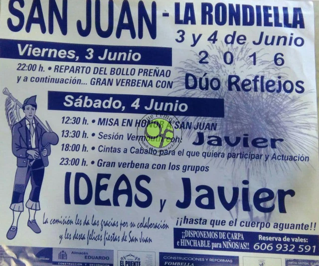 Fiestas de San Juan 2016 en La Rondiella