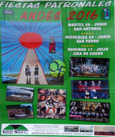 Fiestas de San Antonio y San Pedro y Jira de Coedo 2016, en Andés