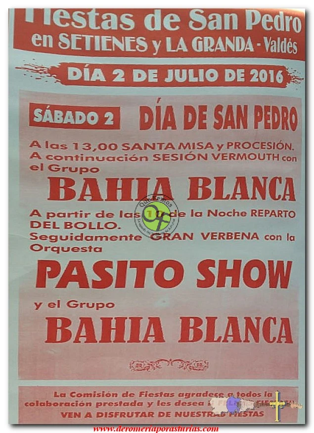 Fiestas de San Pedro 2016 en Setienes y La Granda