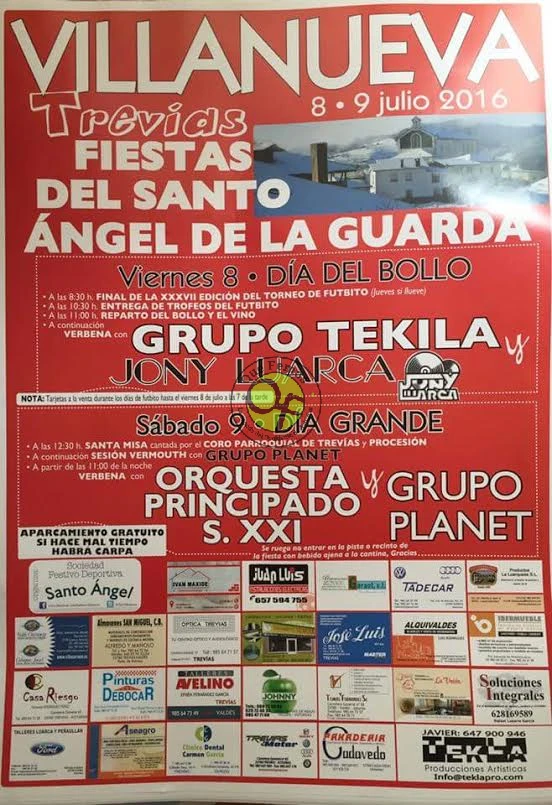 Fiestas del Santo Ángel de la Guarda 2016 en Villanueva de Trevías